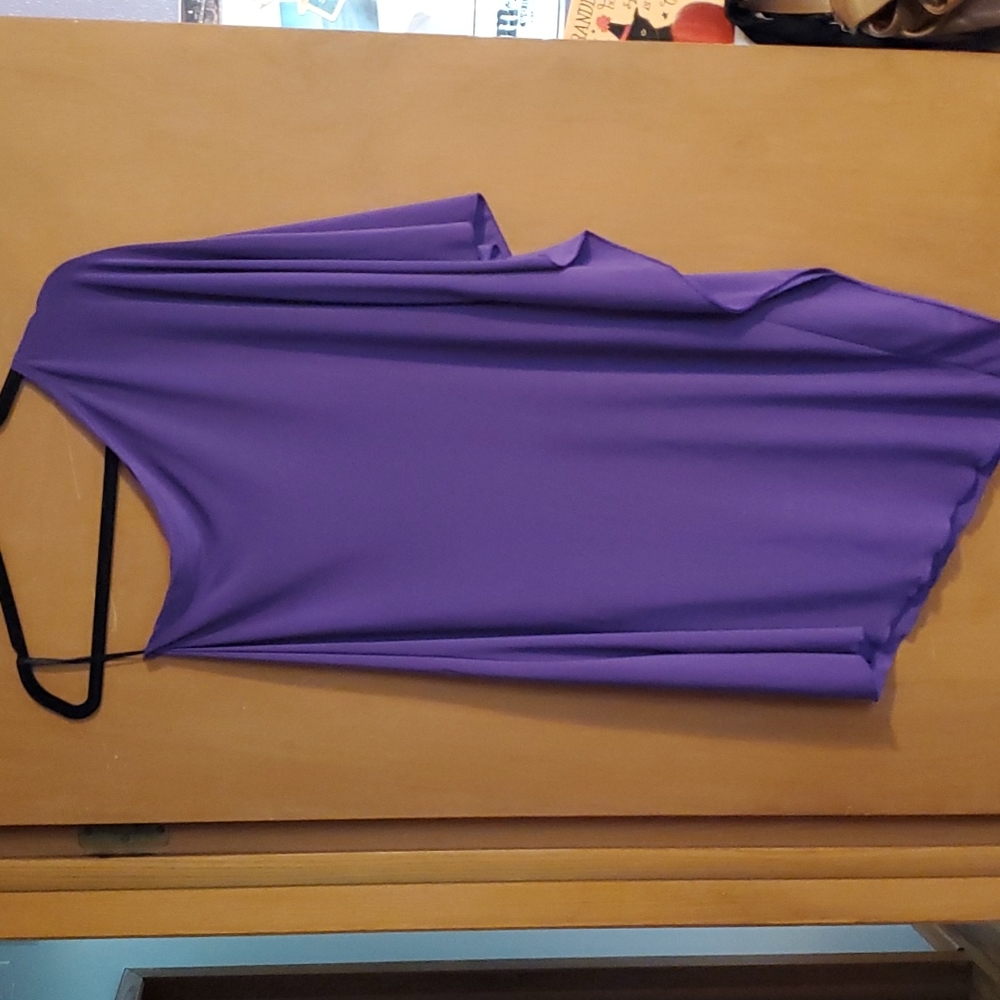 Purple one shoulder dress